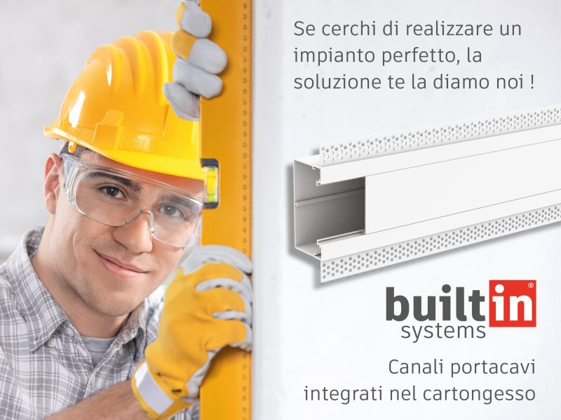 Built in, canali portacavi nel cartongesso